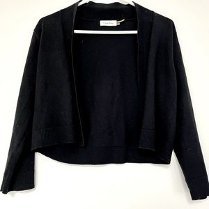 NEW Calvin Klein Black Three-Quarter-Sleeve Shrug Cardigan Size M
